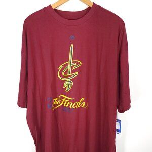 Cleveland Cavaliers Graphic T-Shirt Men's 3XL Wine The Finals 2017 Majestic